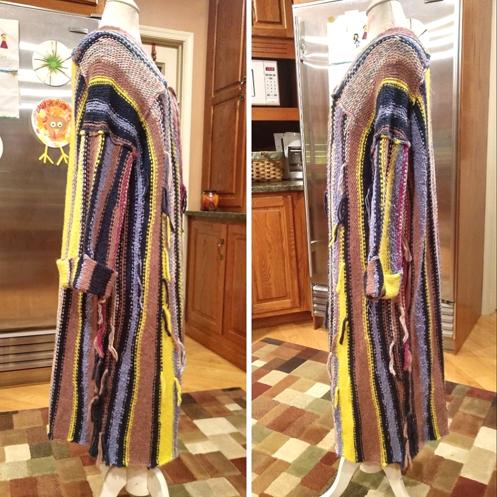 ANTHROPOLOGIE Pilcro Dreamer Deco Striped Duster Cardi $198/A WORK OF ART/2020' - Picture 7 of 16